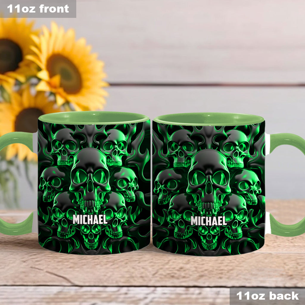 Melted Skull - Personalized Skull Accent Mug
