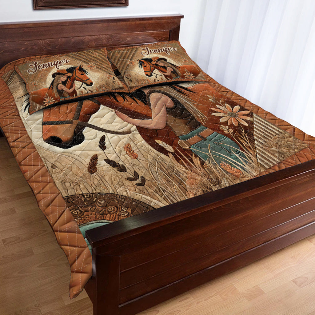 Horse Lovers - Personalized Horse Quilt Set