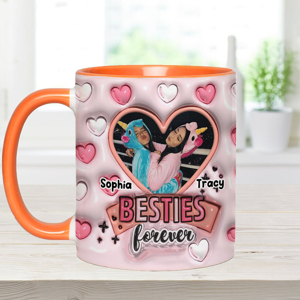 Besties forever - Personalized Bestie Accent Mug