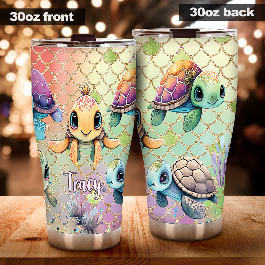 Cute Turtles - Personalized Turtle Tumbler