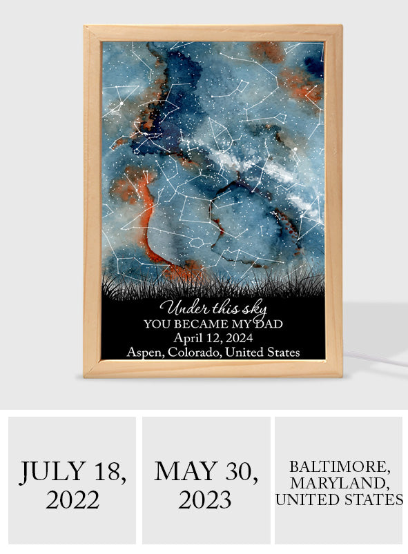 Where Everything Began - Personalized Father Picture Frame Light Box