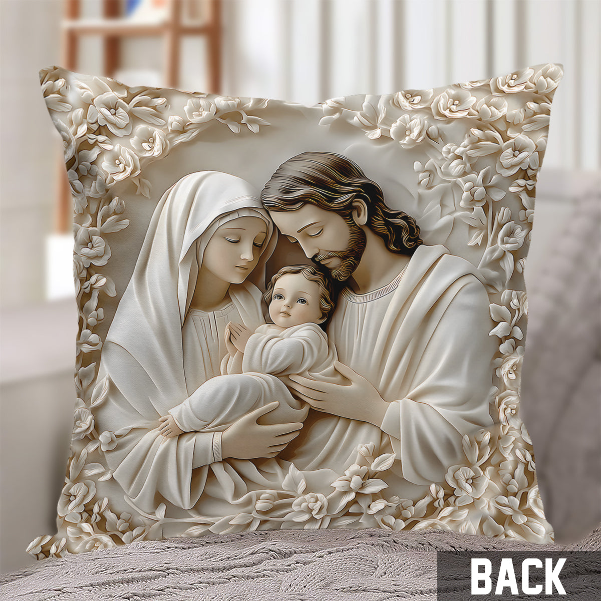The Holy Family - Christian Throw Pillow