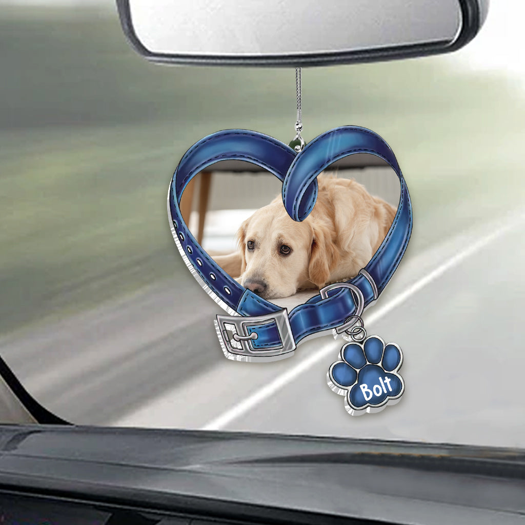 The Road To My Heart is Paved With Paw Prints - Personalized Dog Car Ornament