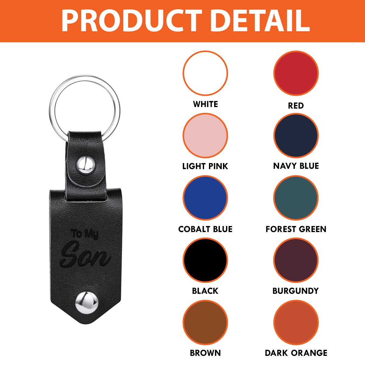 To My Son - Personalized Son Photo Album Keychain