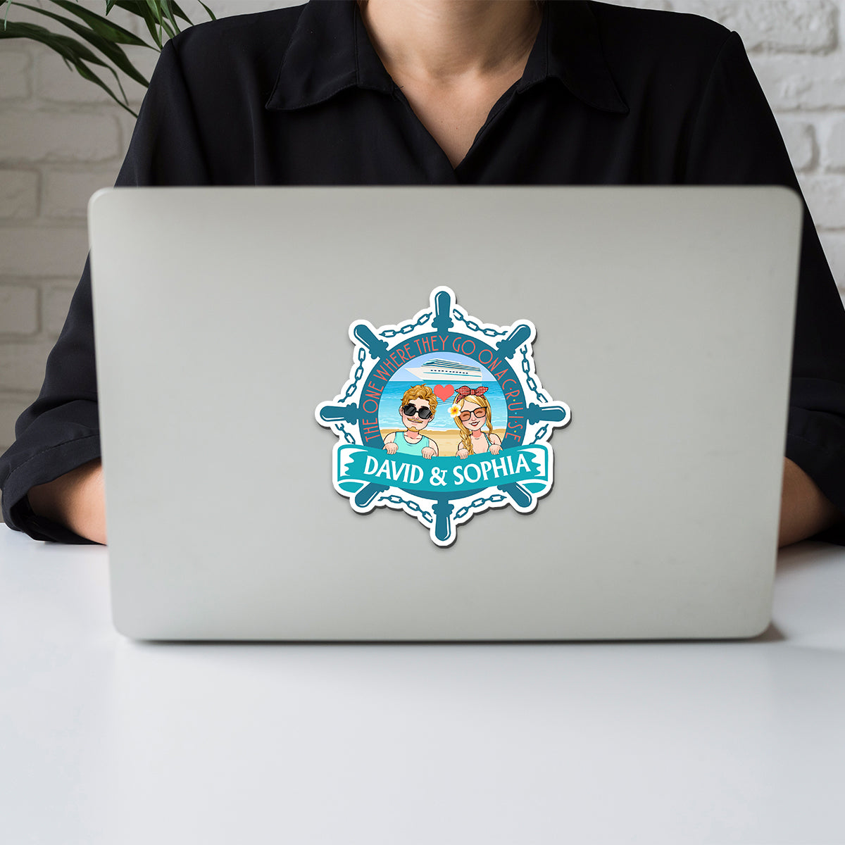 The One Where They Go On A Cruise - Personalized Cruising Magnet