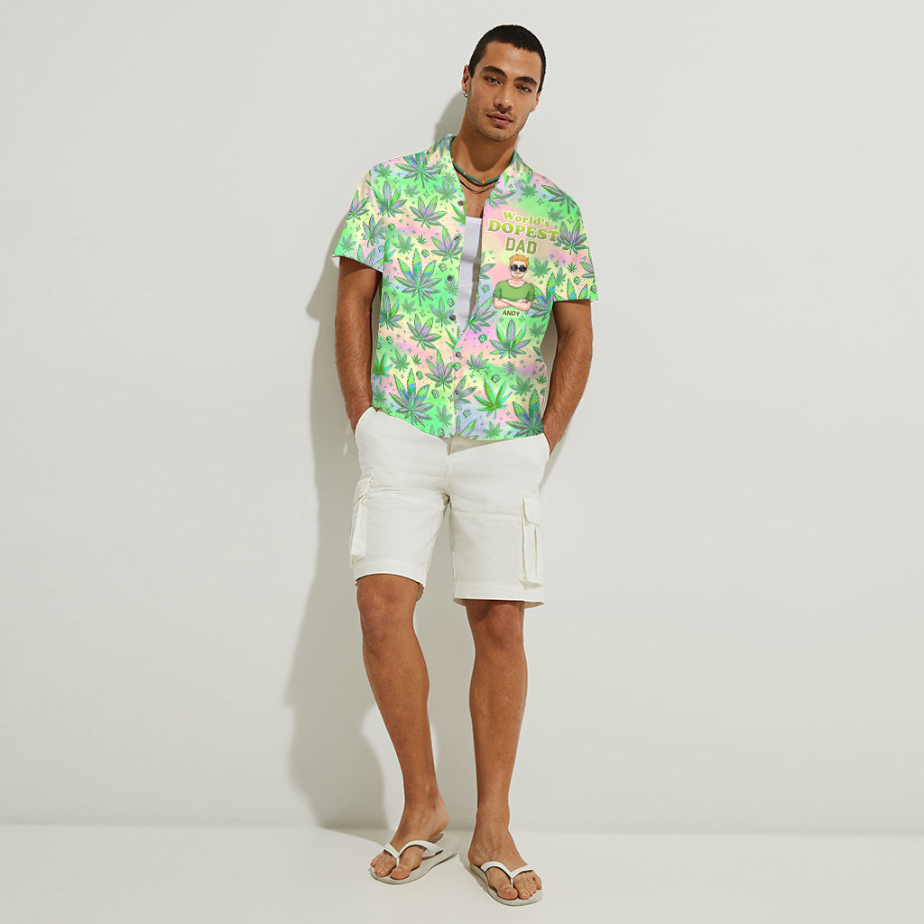 Daddy's Little Buds - Personalized Weed Hawaiian Shirt