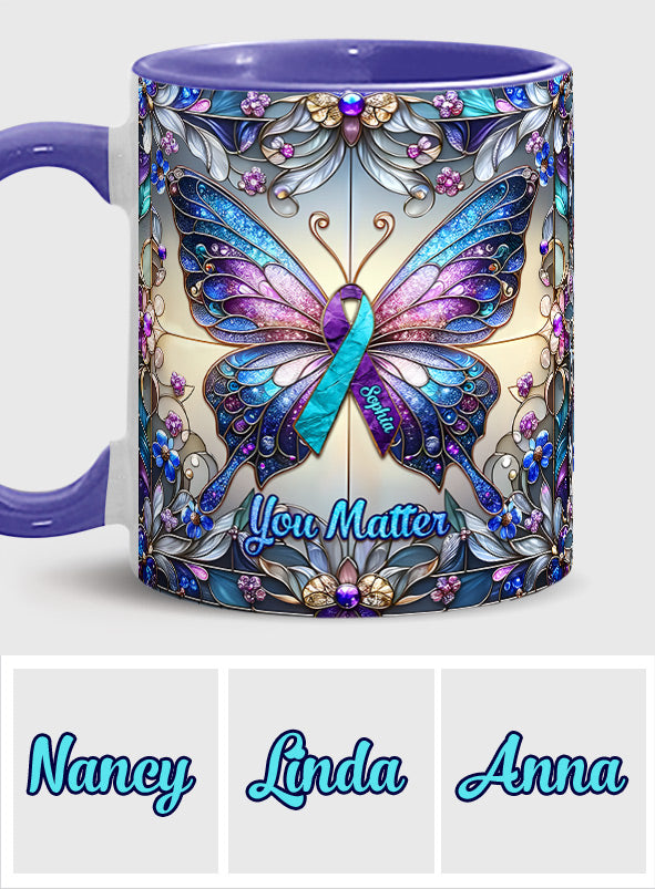 You Matter - Personalized Suicide Prevention Accent Mug