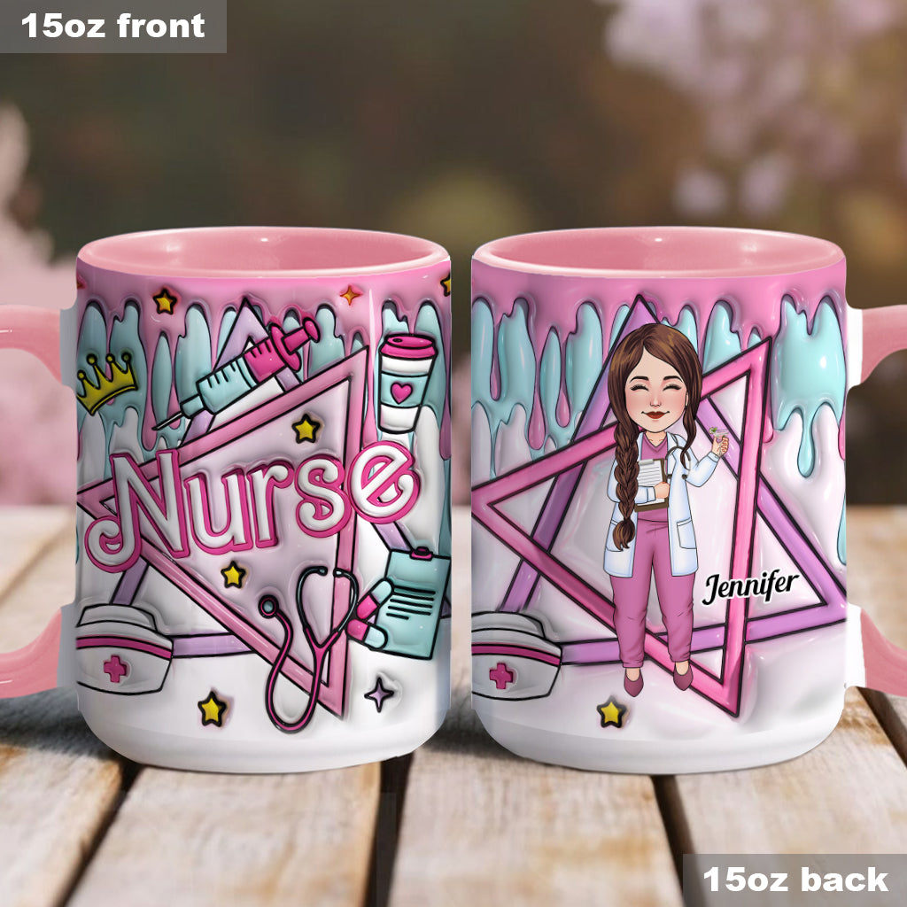 Proud Nurse - Personalized Nurse Accent Mug