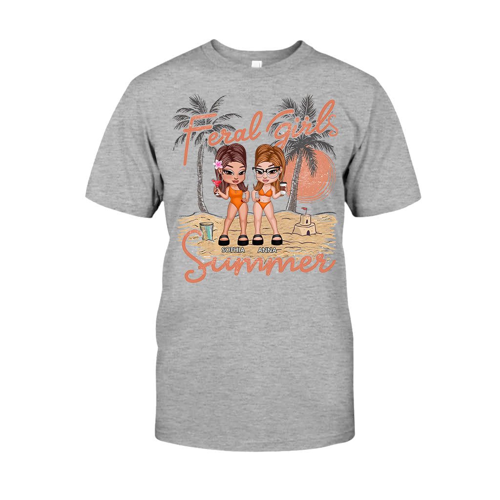 Feral Girls Summer - Personalized Bestie T-shirt And Hoodie