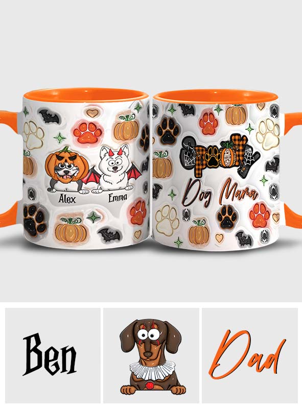 Gruselige Hundemama – Personalisierte Tasse mit Hundemotiv