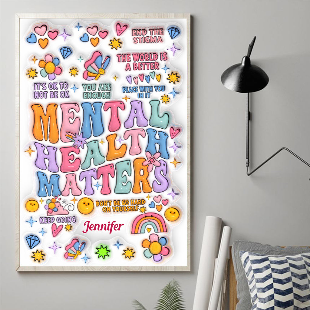 Mental Health Matter - Personalized Mental Health Awareness Canvas And Poster