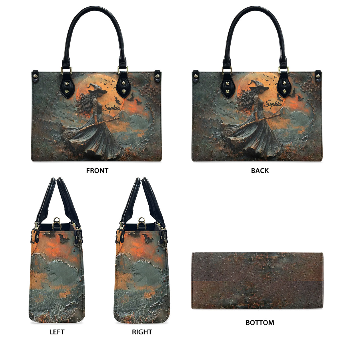 Beautiful Witch - Personalized Witch Leather Handbag