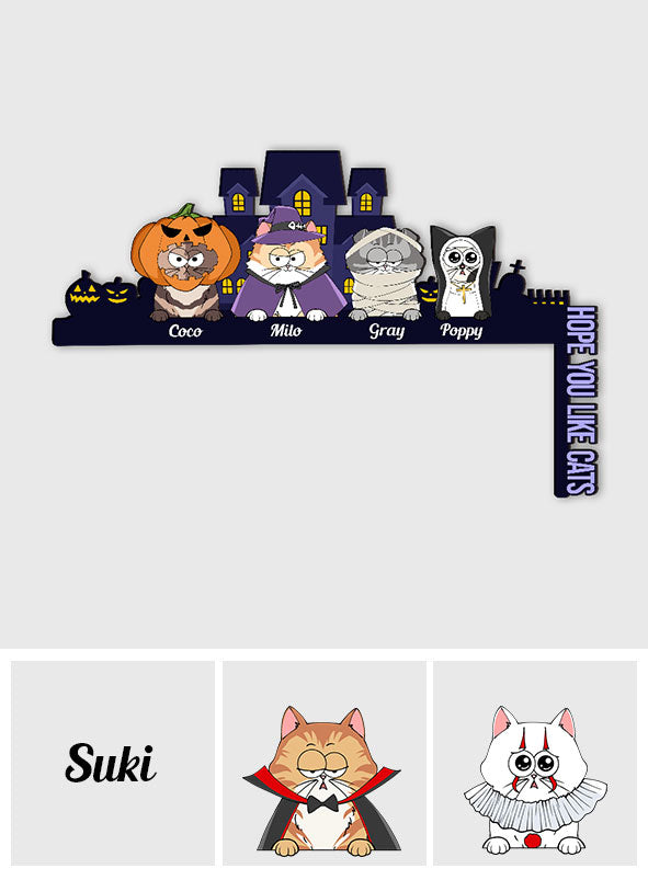 Hope You Like Cats - Personalized Cat Door Frame Decoration