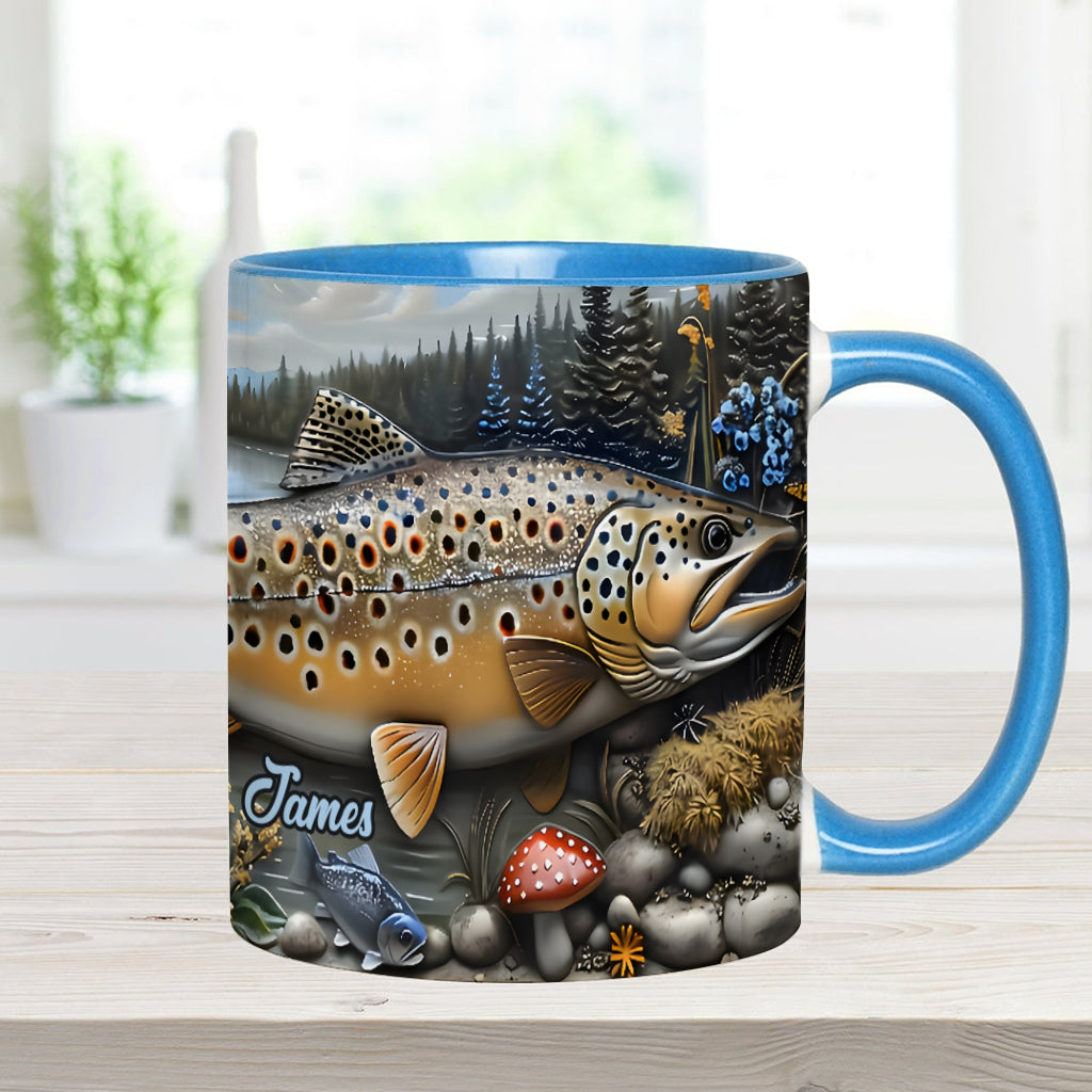 Love Fishing - Personalized Fishing Accent Mug