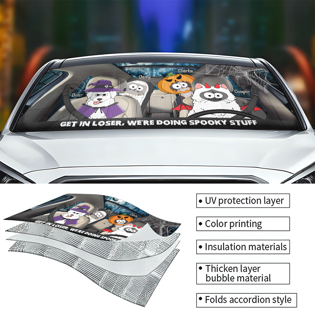 Spooky Stuff - Personalized Dog Car Sunshade