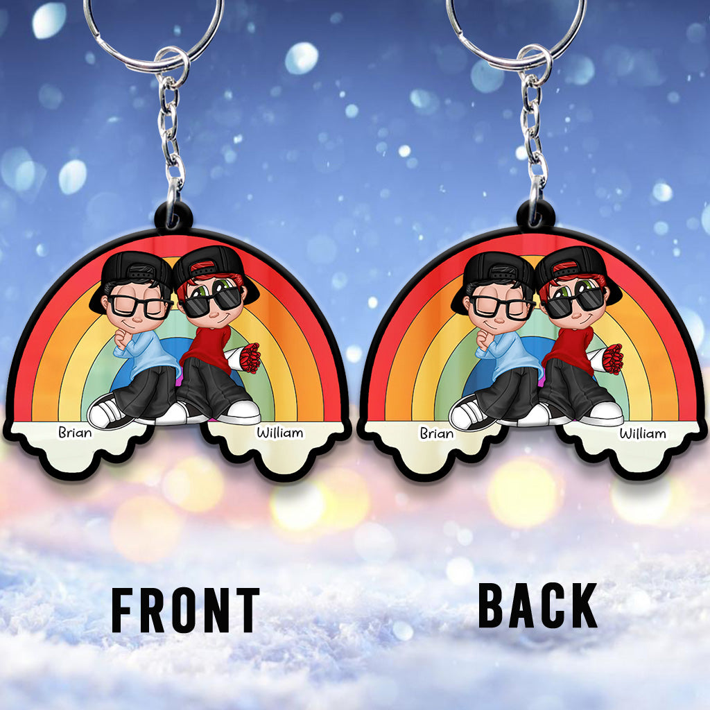I Like You And I Love You - Personalized LGBT Support Keychain