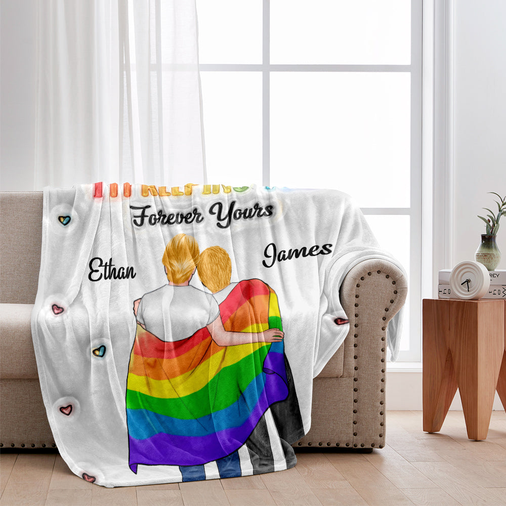I Met You, I Liked You, I Loved You, I'm Keeping You - Personalized LGBT Support Blanket