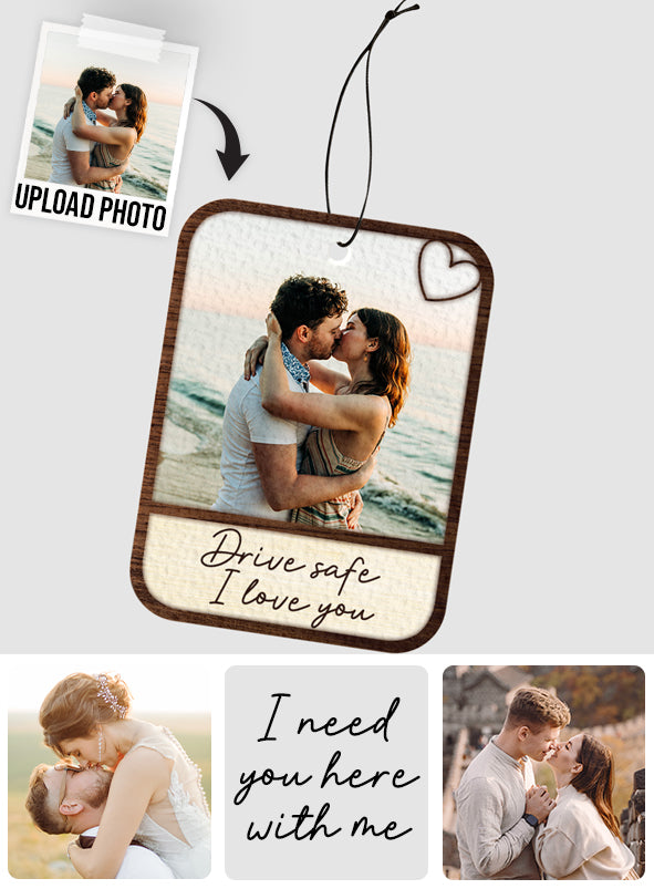 Drive Safe I Love You - Personalized Couple Rectangle Air Freshener