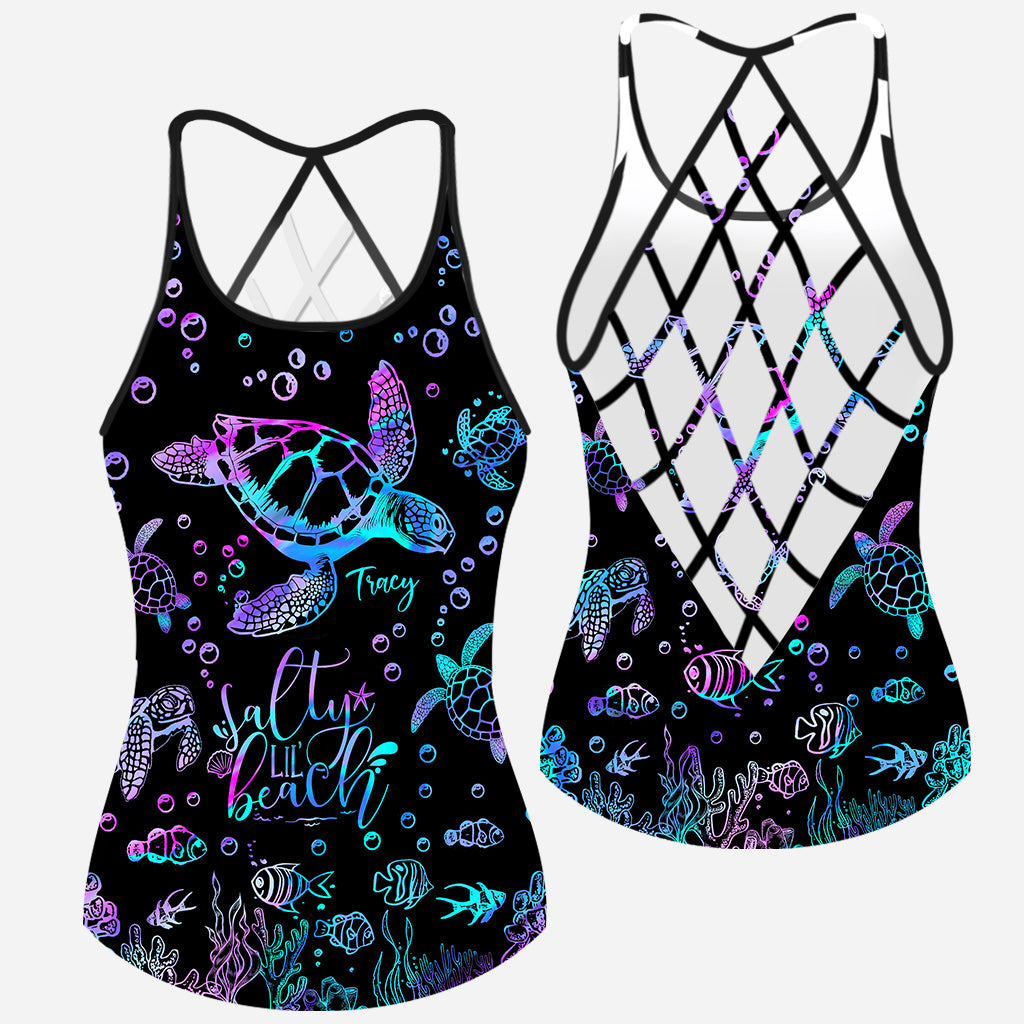 Sea Turtles - Personalized Turtle Cross Tank Top