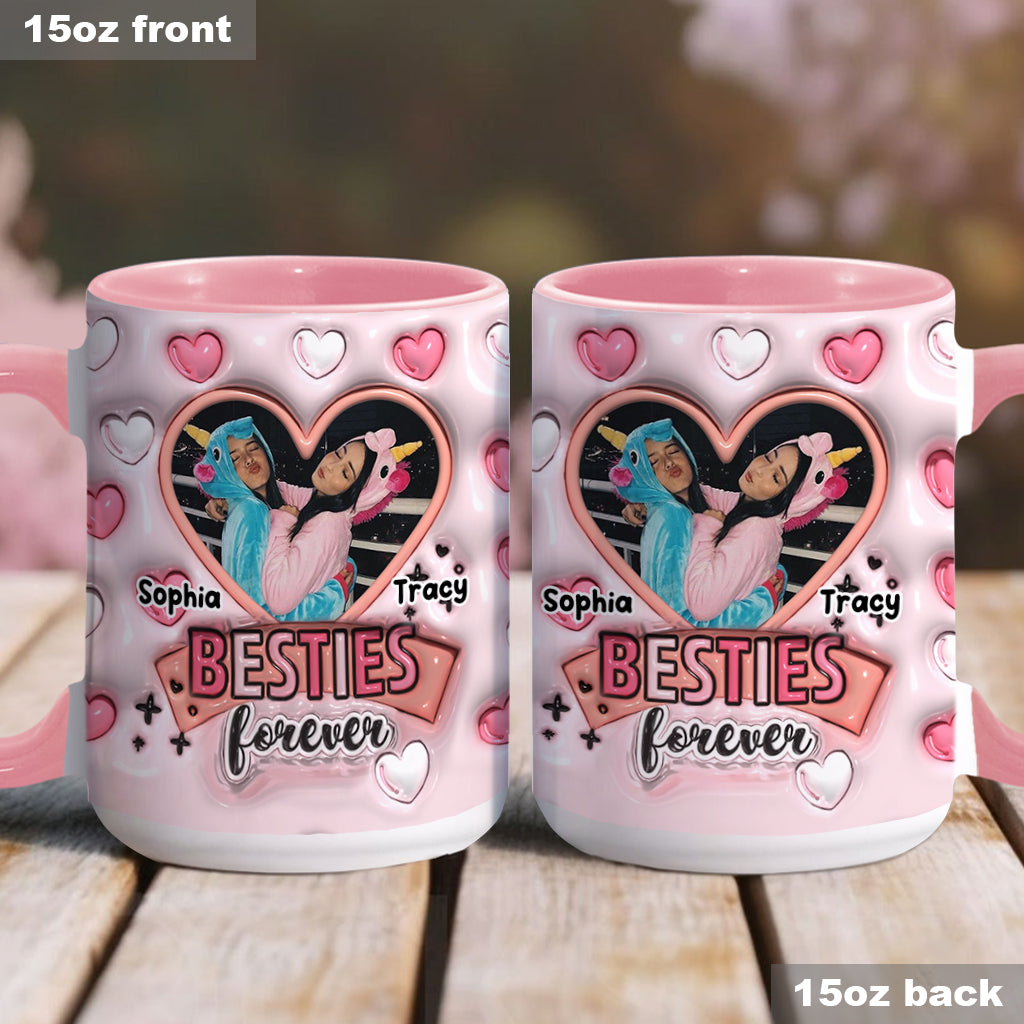 Besties forever - Personalized Bestie Accent Mug