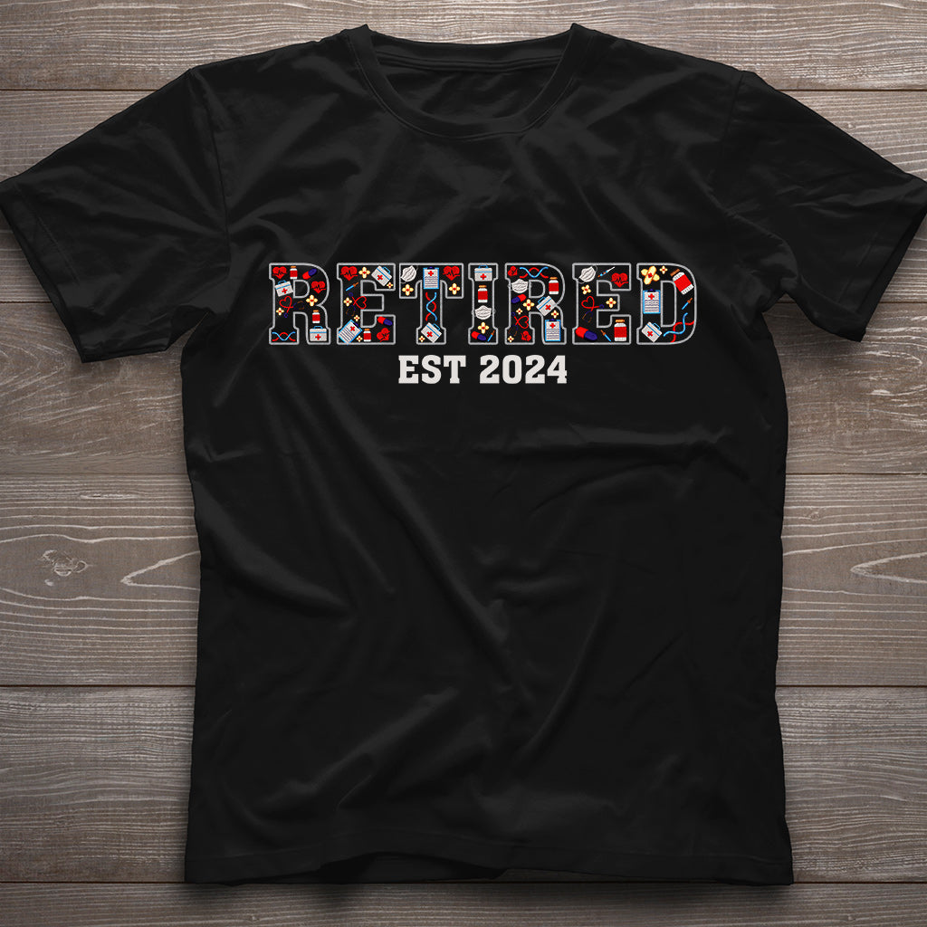 Retired Nurse Since - Personalized Nurse T-shirt And Hoodie