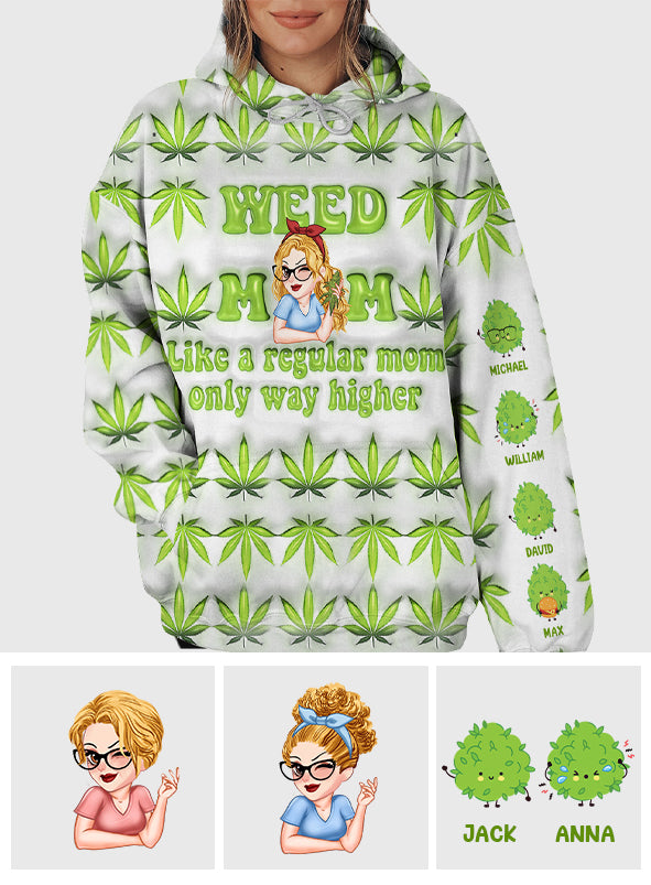 Like A Regular Mom - Personalized Mother All Over Shirt