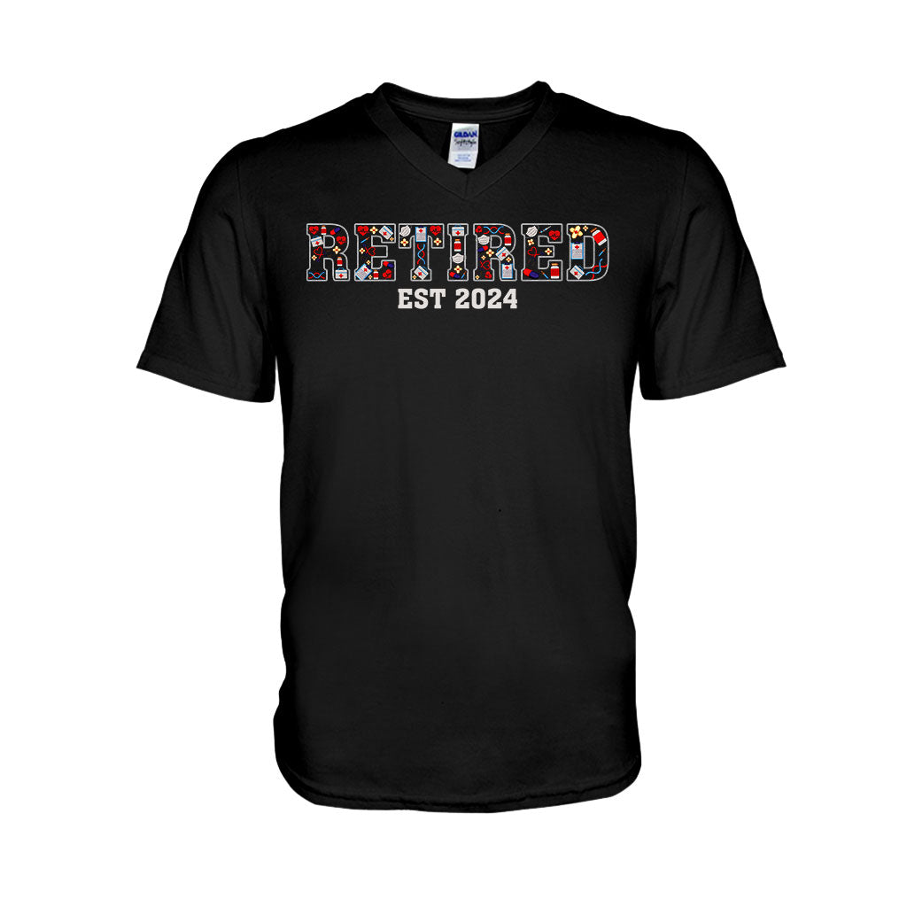 Retired Nurse Since - Personalized Nurse T-shirt And Hoodie