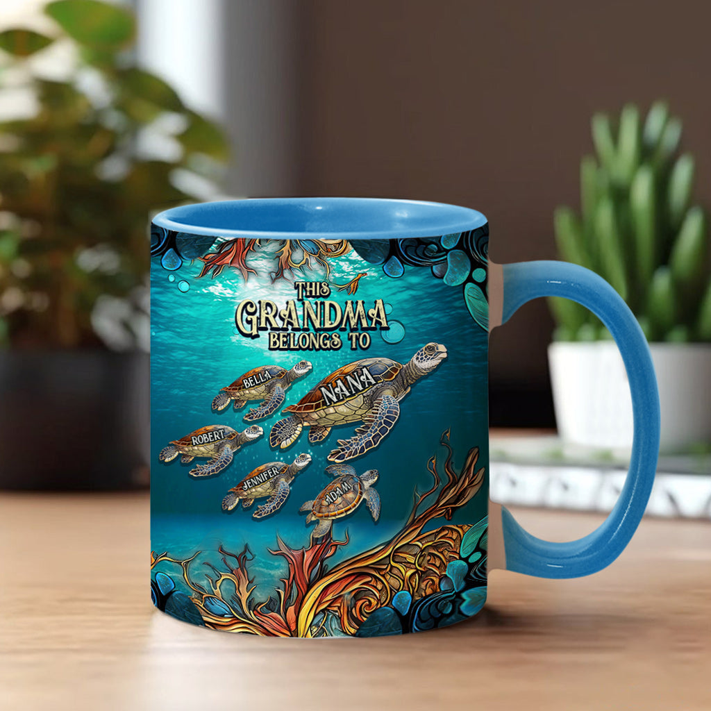 This Grandma Belongs To - Personalized Grandma Accent Mug