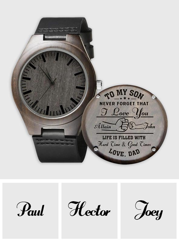 To My Son - Personalized Son Engraved Wooden Watch