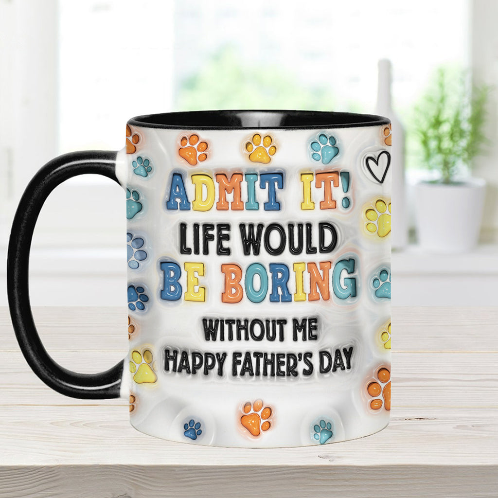 Happy Father's Day - Personalized Dog Accent Mug