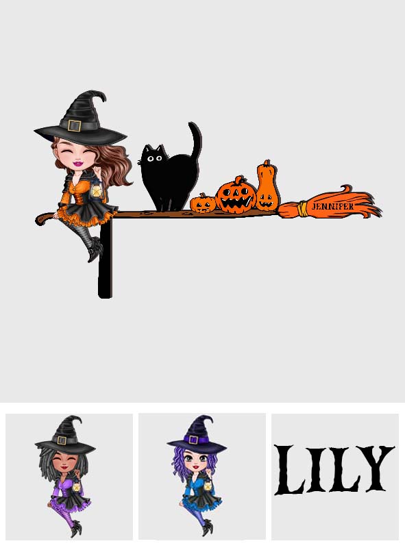 The Witch Is In - Personalized Witch Door Frame Decoration