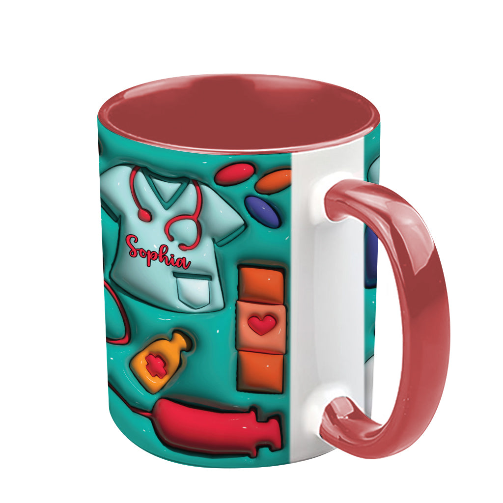 Puffy Nurse Mug - Personalized Nurse Accent Mug