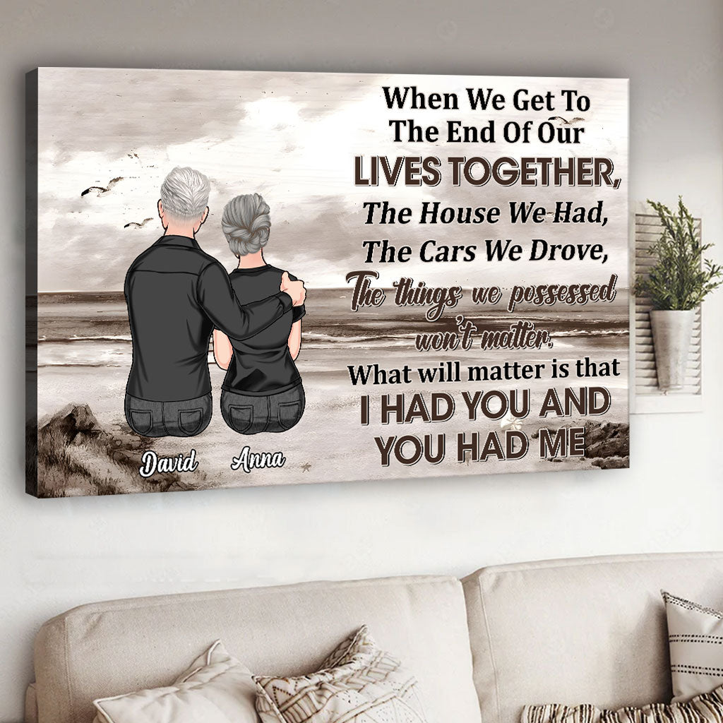 Old Couple When We Get - Personalized Couple Canvas And Poster