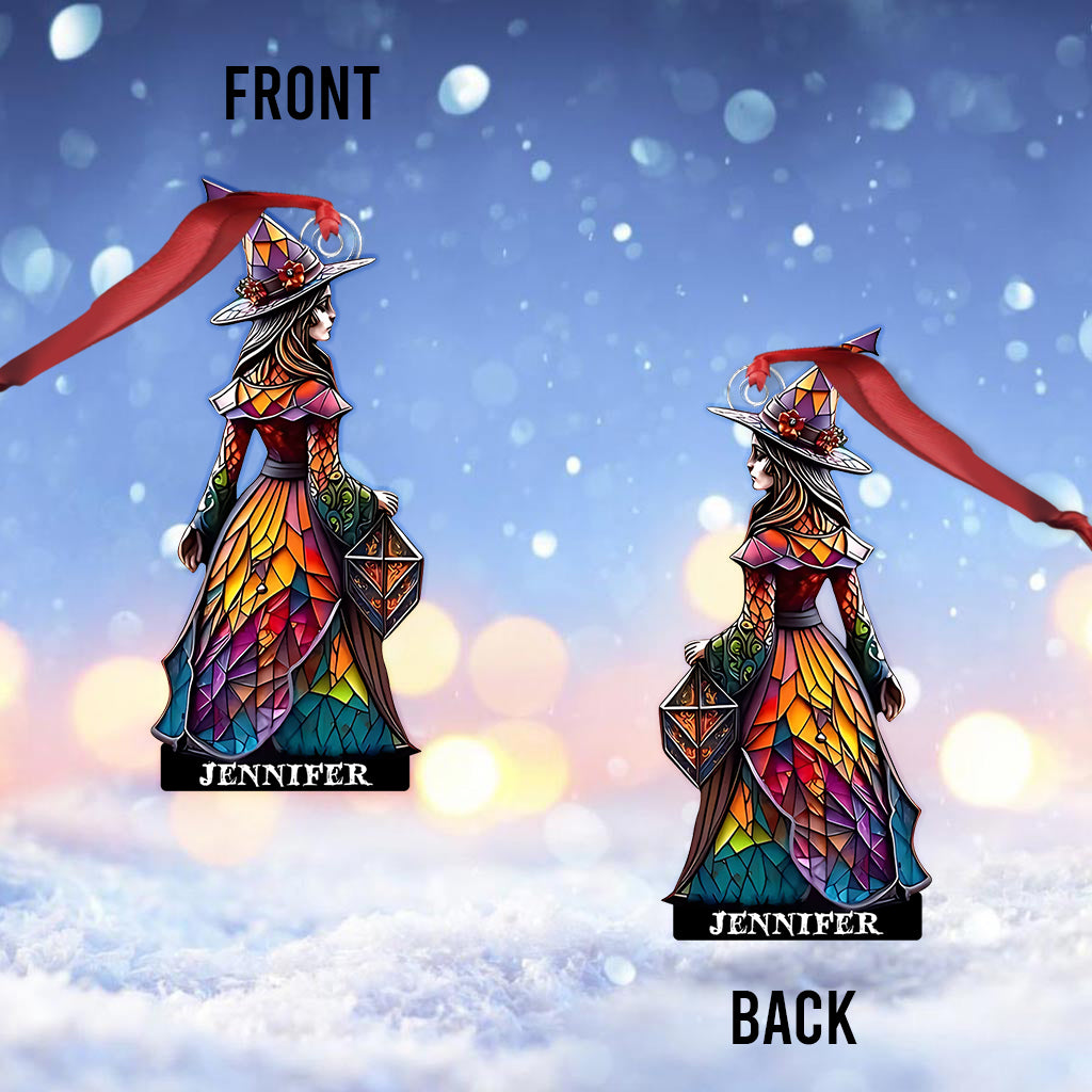 Beautiful Witch - Personalized Witch Custom Shaped Ornament