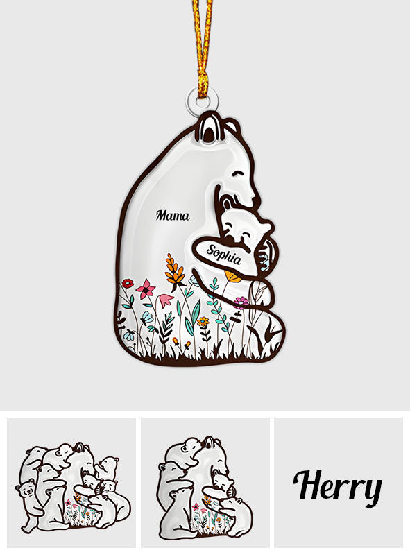 Maman Ours - Ornement personnalisé en forme de maman
