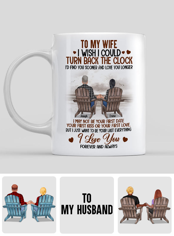 I Wish I Could Turn Back The Clock - Personalized Husband And Wife Mug