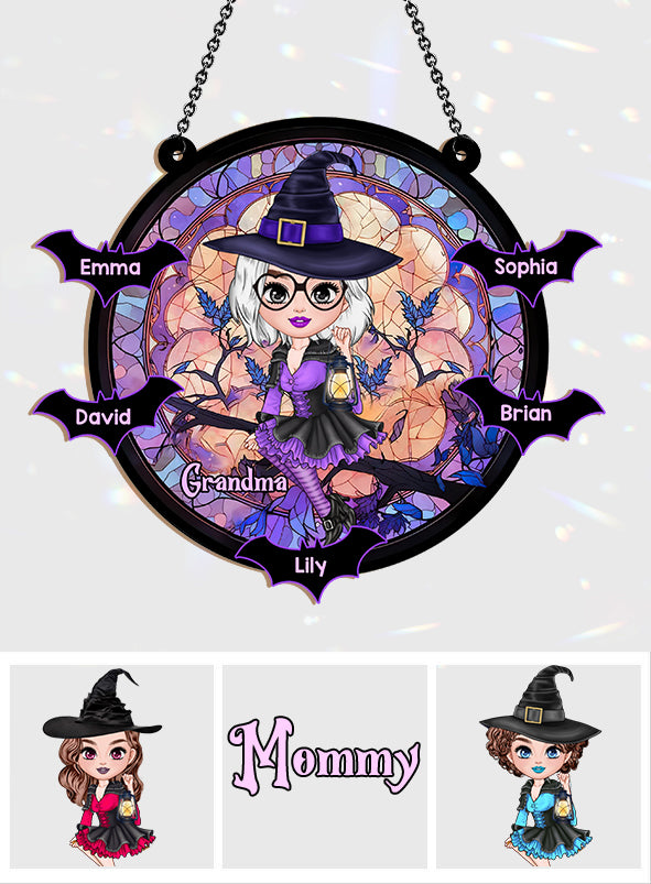 Grandma Witch - Personalized Grandma Window Hanging Suncatcher Ornament