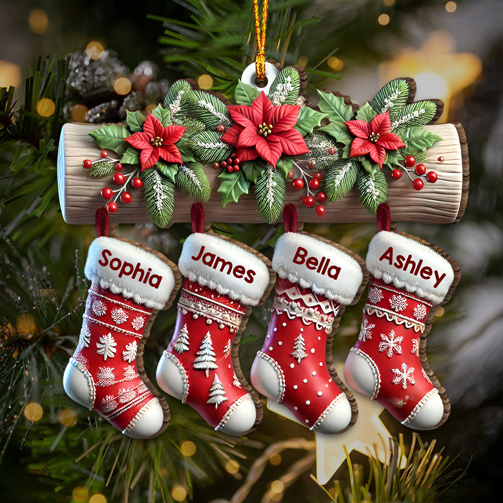 Christmas Stockings - Personalized Family Ornament