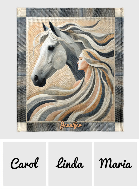 Just A Girl Who Loves Horses - Personalized Horse Blanket