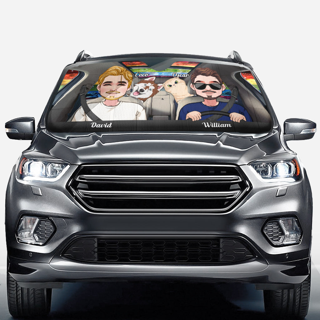 Ride With Pride - Personalized LGBT Support Car Sunshade