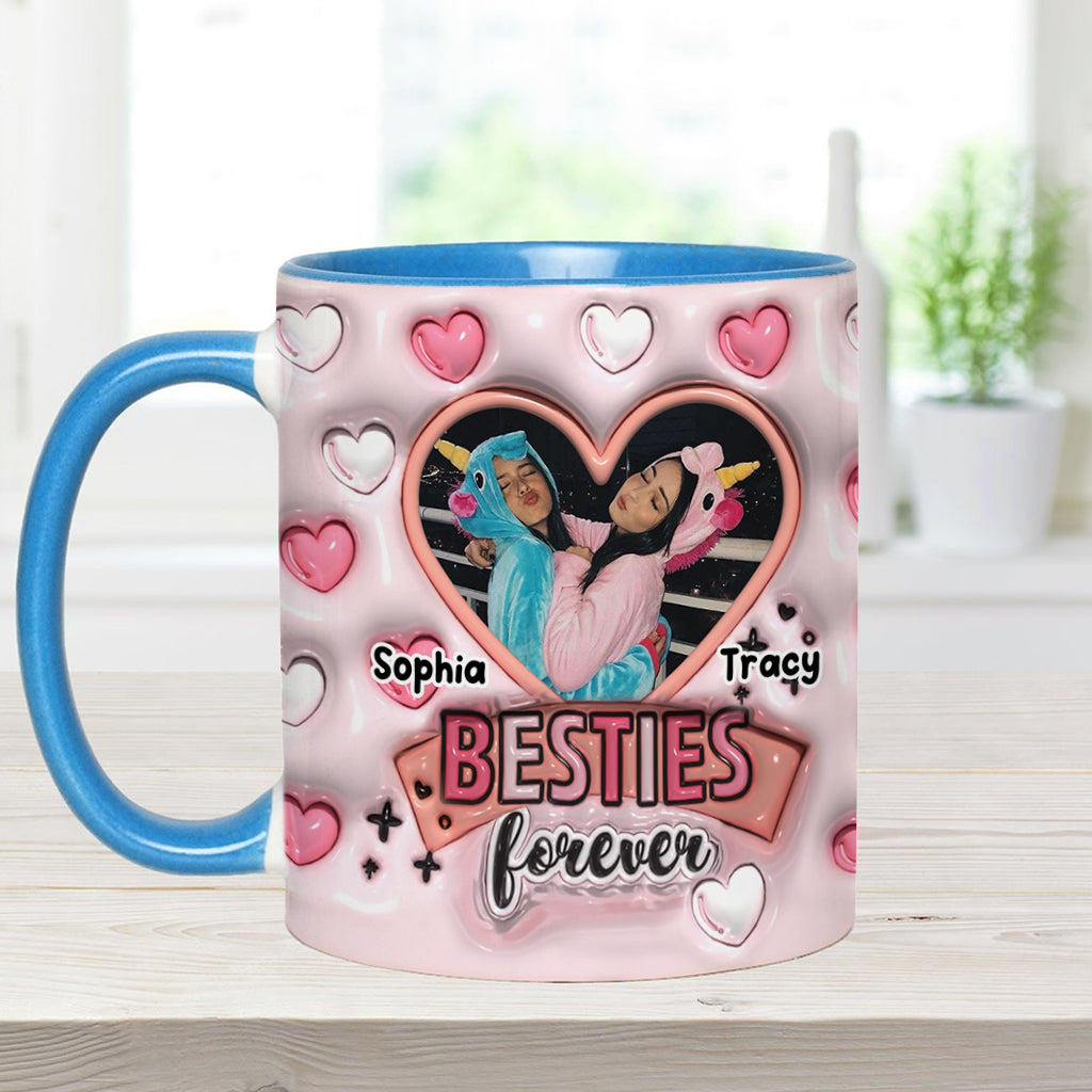Besties forever - Personalized Bestie Accent Mug