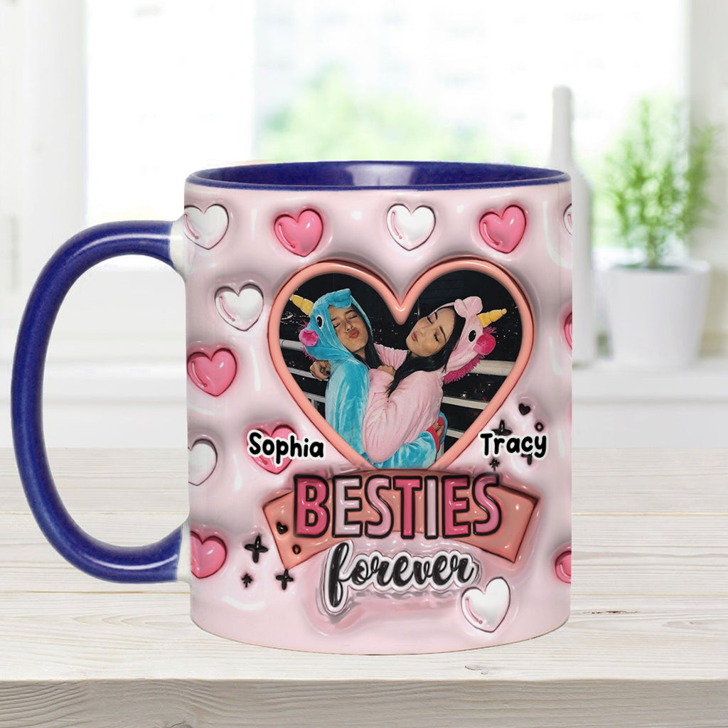 Besties forever - Personalized Bestie Accent Mug