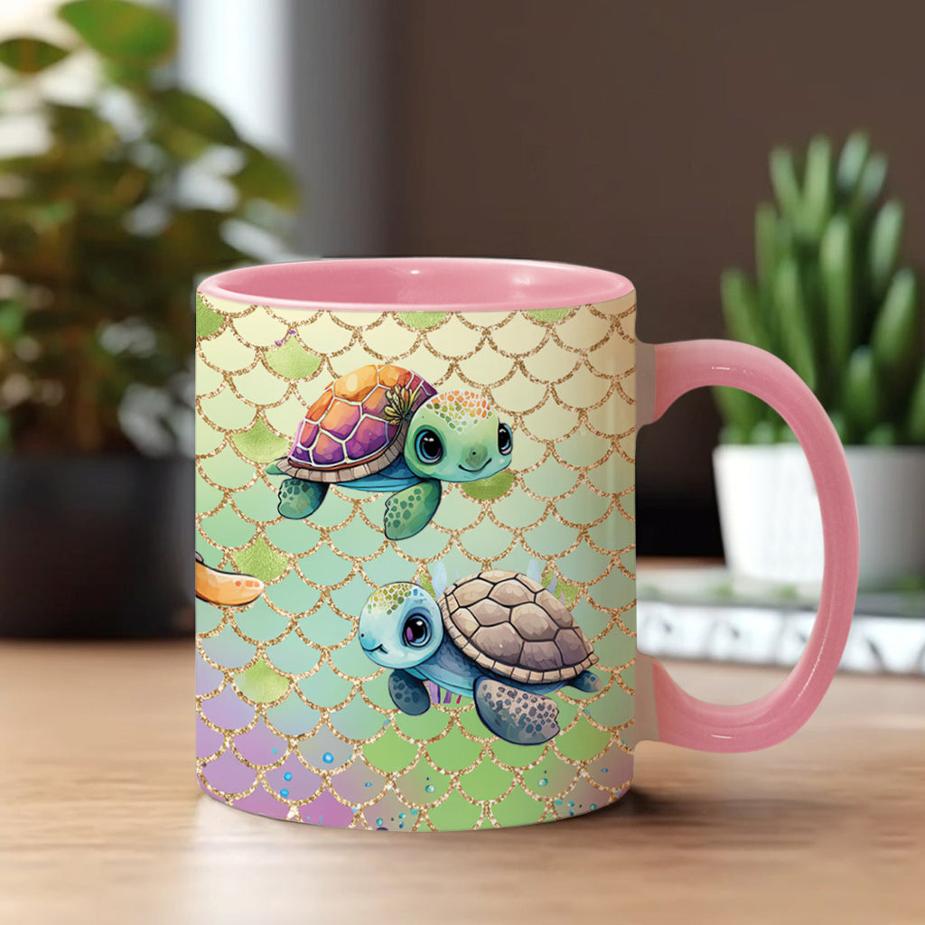 Cute Turtles - Personalized Turtle Accent Mug