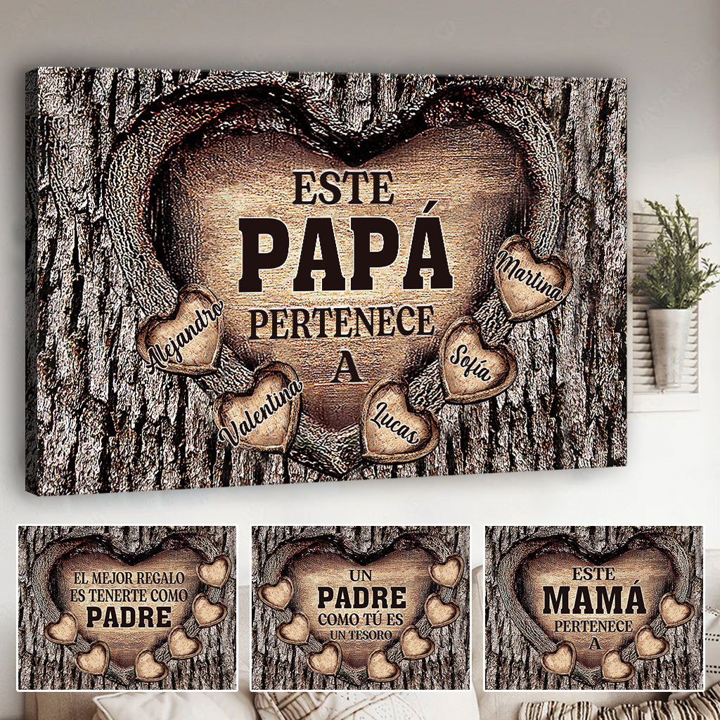 Para El Mejor Papá Del Mundo - Personalized Father Canvas And Poster