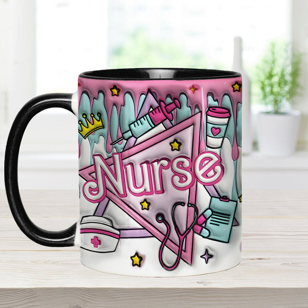 Nurse Life Pink Doll - Personalized Nurse Accent Mug