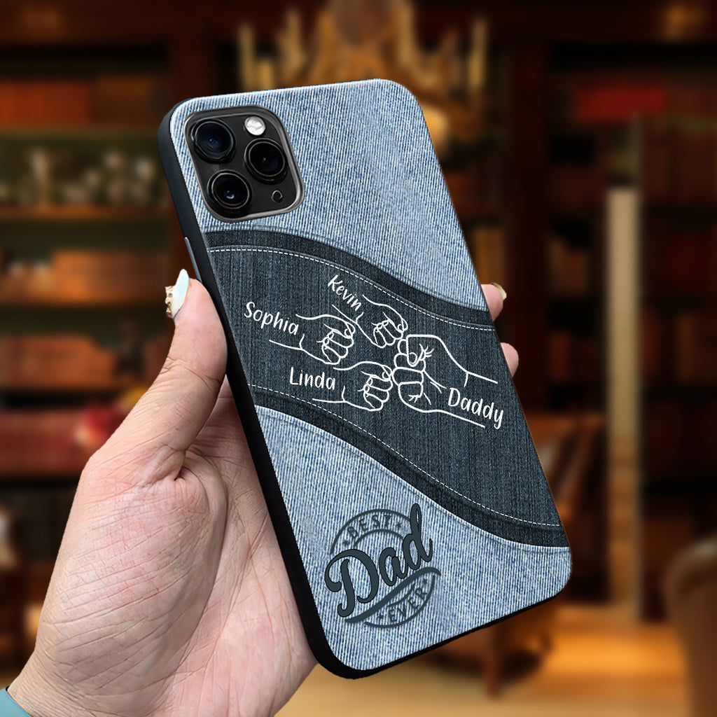 Daddy And Me Daddy's Team - Personalized Father Phone Case