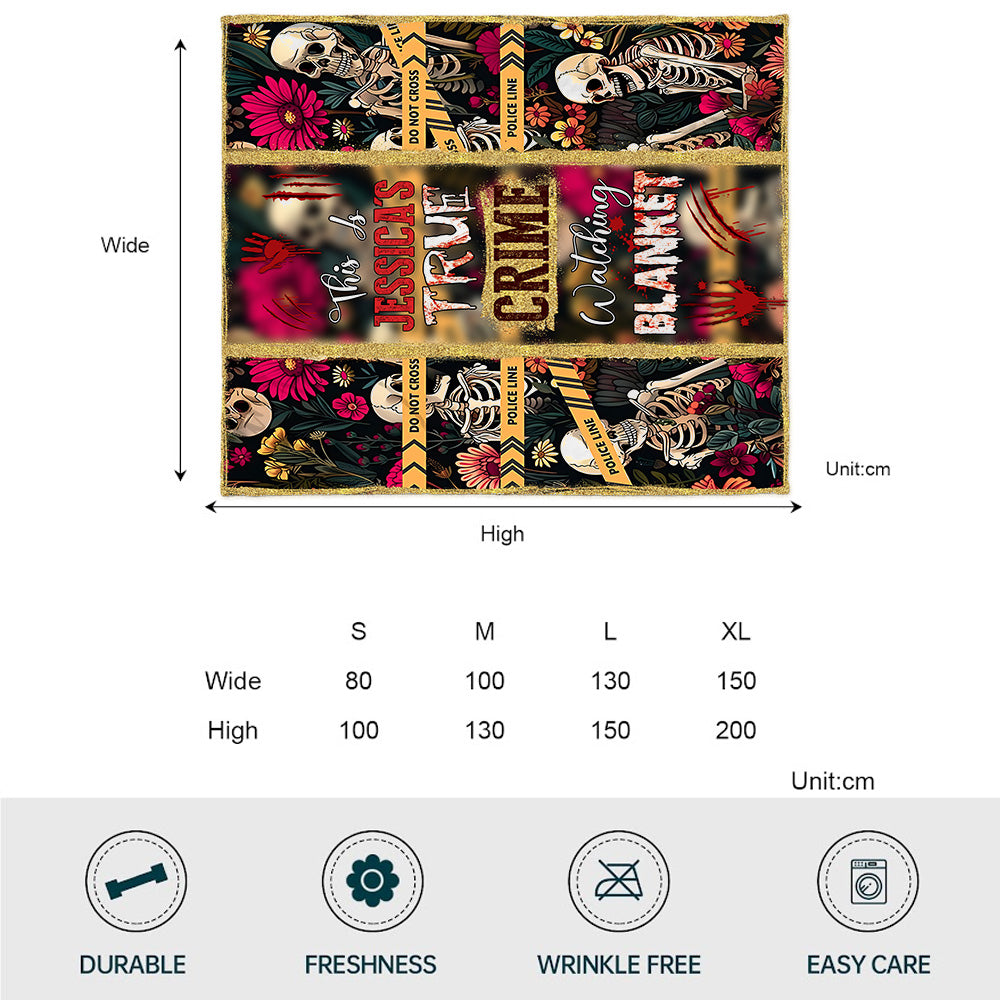This Is My True Crime Watching Blanket - Personalized Blanket