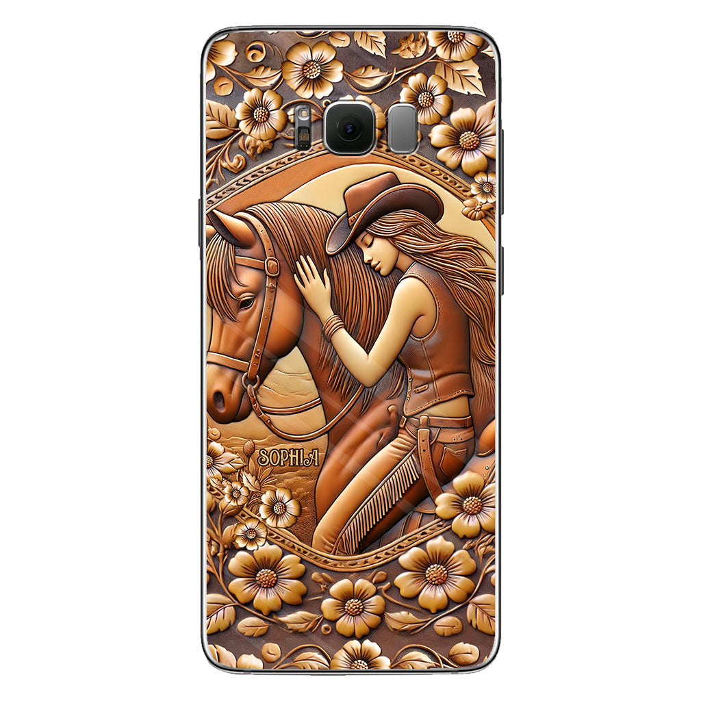 A Girl And Her Horse - Personalized Horse Phone Case
