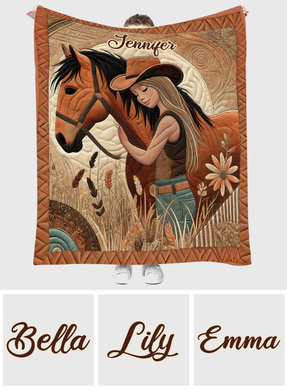 Horse Lovers - Personalized Horse Quilt