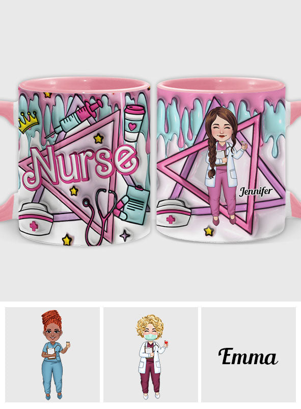 Proud Nurse - Personalized Nurse Accent Mug